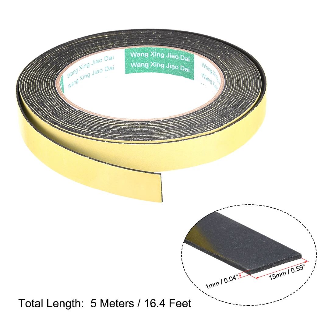 バフォームロング自己粘着シールテープ、家具、窓、ドア断熱用のウェザーストリップ、幅10〜50mm、厚さ1〜5mm、厚さ3 m、4 m、5m、2個