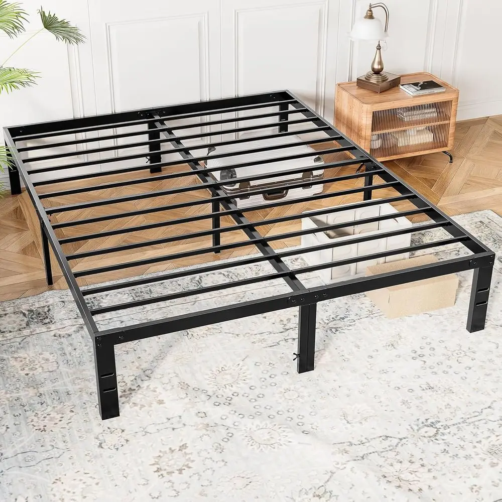 

NEWBULIG Metal Bed e - ull Size Metal Platorm Bed e Mattroundation with Steel Slat Support, No Box Spring Needed, Storage Space