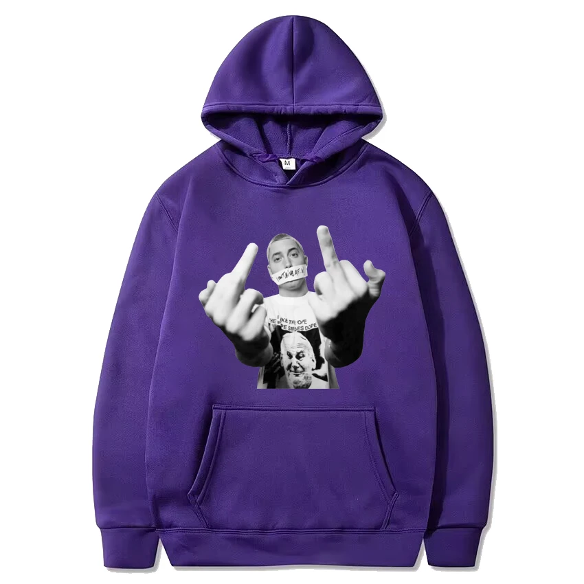 Sudadera con capucha estampada Eminem de alta calidad para hombre y mujer, ropa de calle personalizada de rap, Hip Hop, informal, de lana, de manga larga