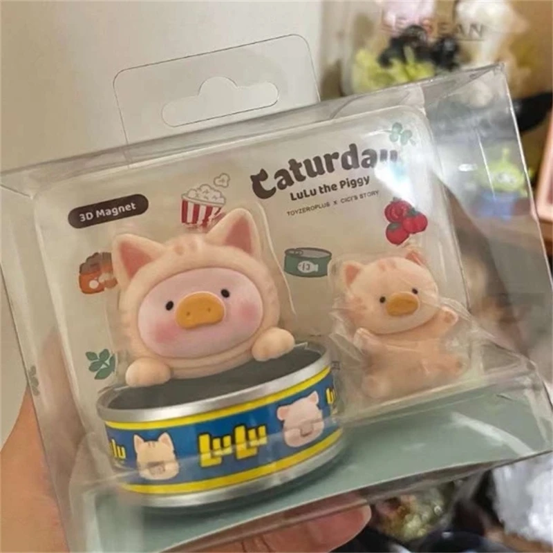 

LuLu the Piggy Caturday Cute Can LULU Pig Figures Action Figure Dolls Toys Christmas Gift for Kids Fridge Magnets Can Pig Toys