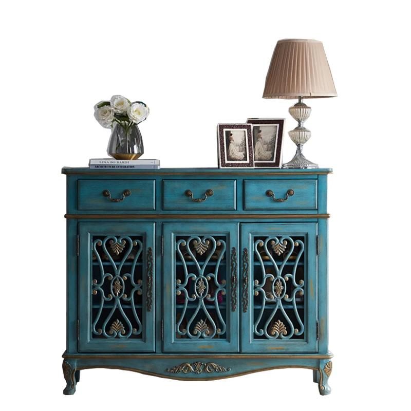 

American shoe cabinet, large-capacity breathable louver door at home door, foyer partition cabinet, storage enters