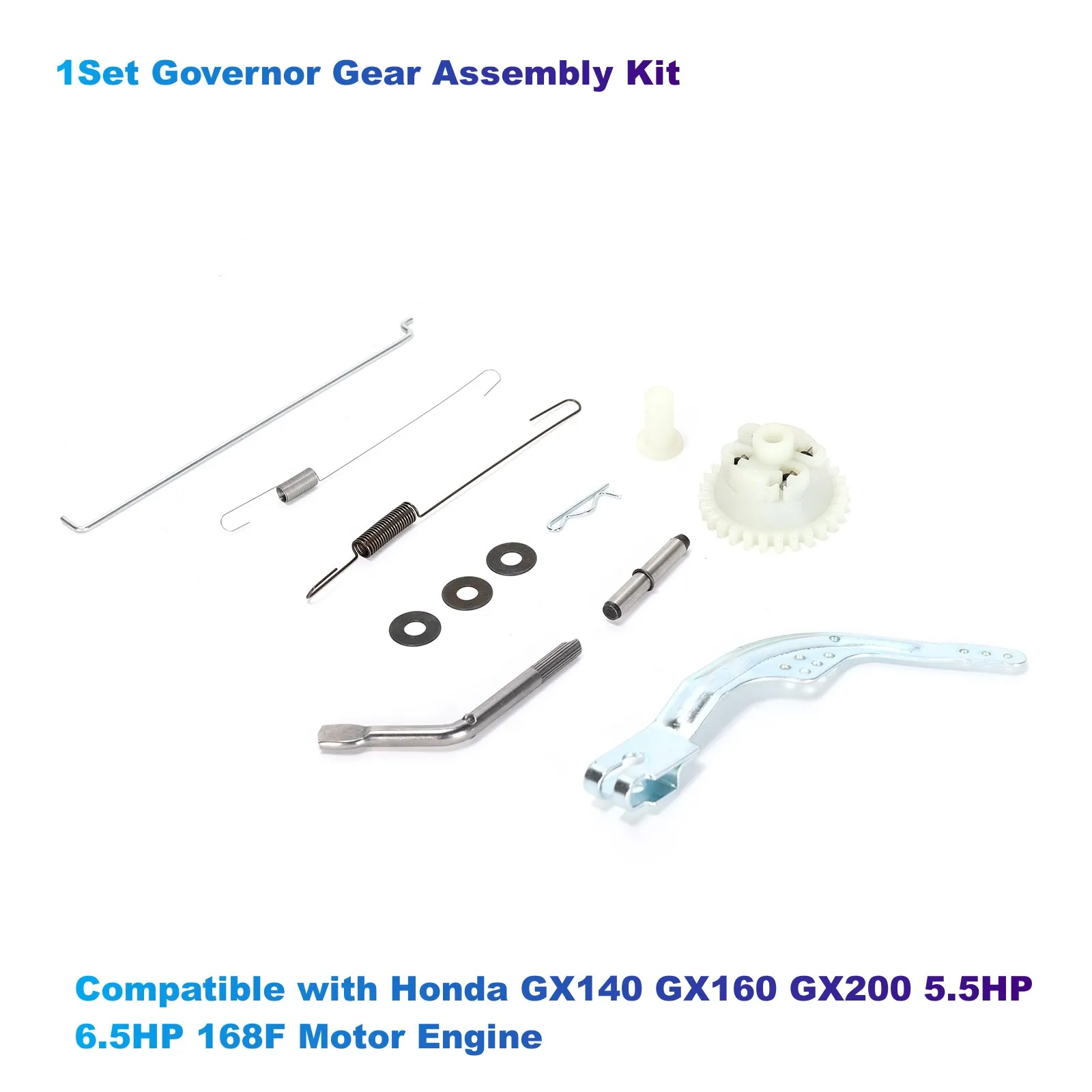 1Set Governor Gear Assembly Kit Compatible with Honda GX140 GX160 GX200 5.5HP 6.5HP 168F Motor Engine