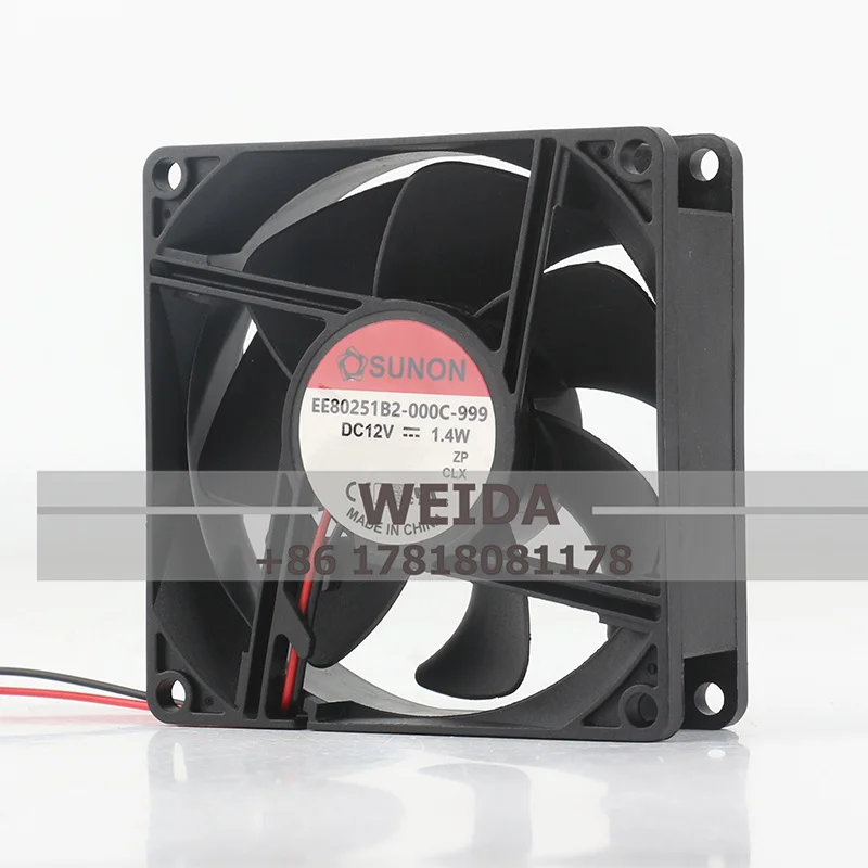 

SUNON DC12V 1,4 Вт 8025 8 см EE80251B2-000C-999 ультра-тихий вентилятор охлаждения корпуса 80*80*25 мм