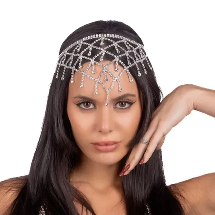 Tassel Headdress Hairbands Jewelry Wedding Fashion Bling Rhinestone Chain Festival Girl for Women Headbands Hair Accesories