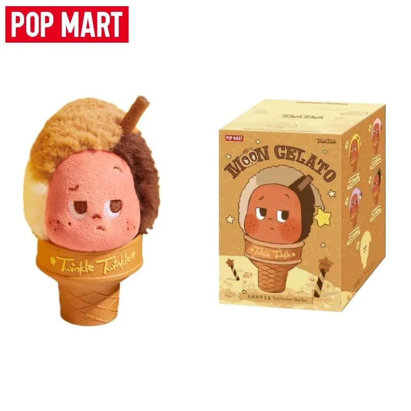 

POPMART Twinkle Twinkle Moon Gelato: Плюшевый брелок-сюрприз (слепая коробка), оригинальная мягкая кукла-мороженое, милое подвесное украшение, коллекционный подарок