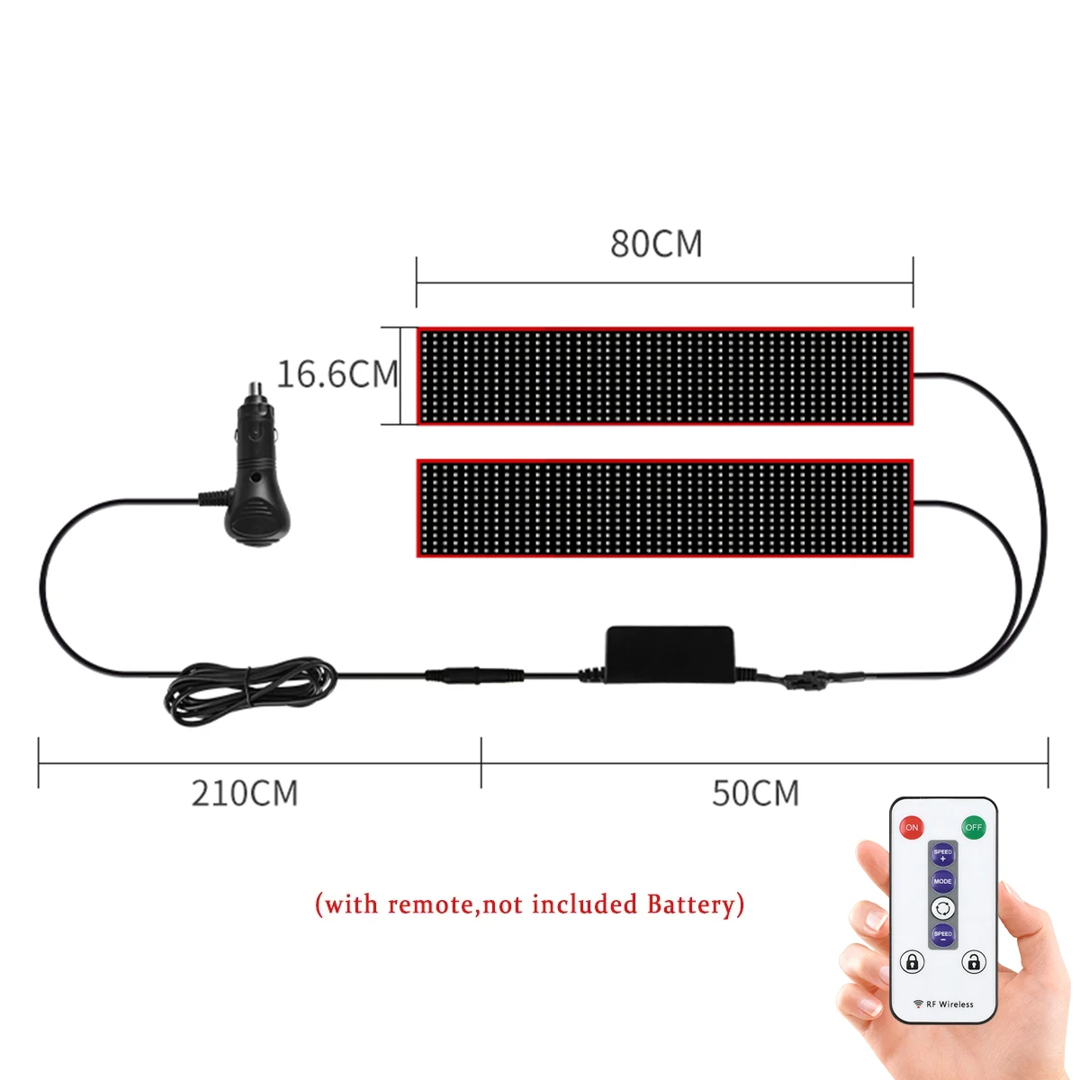 Vrachtwagen Auto Devil Eye LED Pixel Paneel Licht Afstandsbediening Zacht Opvouwbare Verlichting Scrollen Voor Board Voorruit 12V 24V