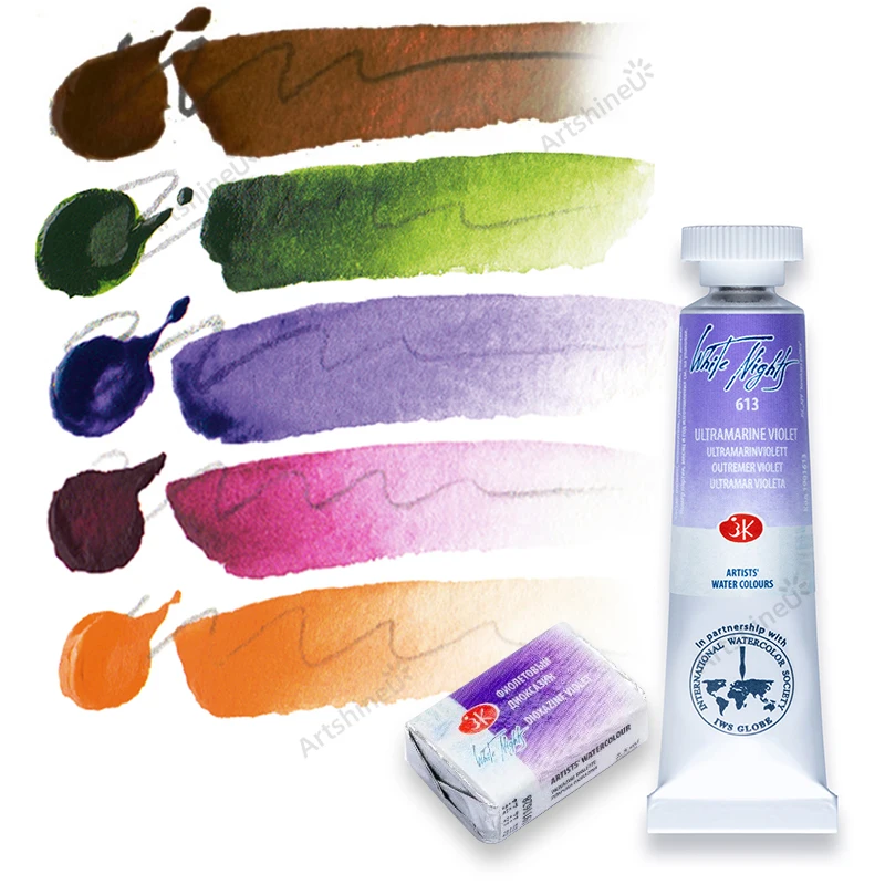 white nights artists tubos de aquarela panelas completas profissional 120 cores otimo para pintor material escolar de arte 10ml 01