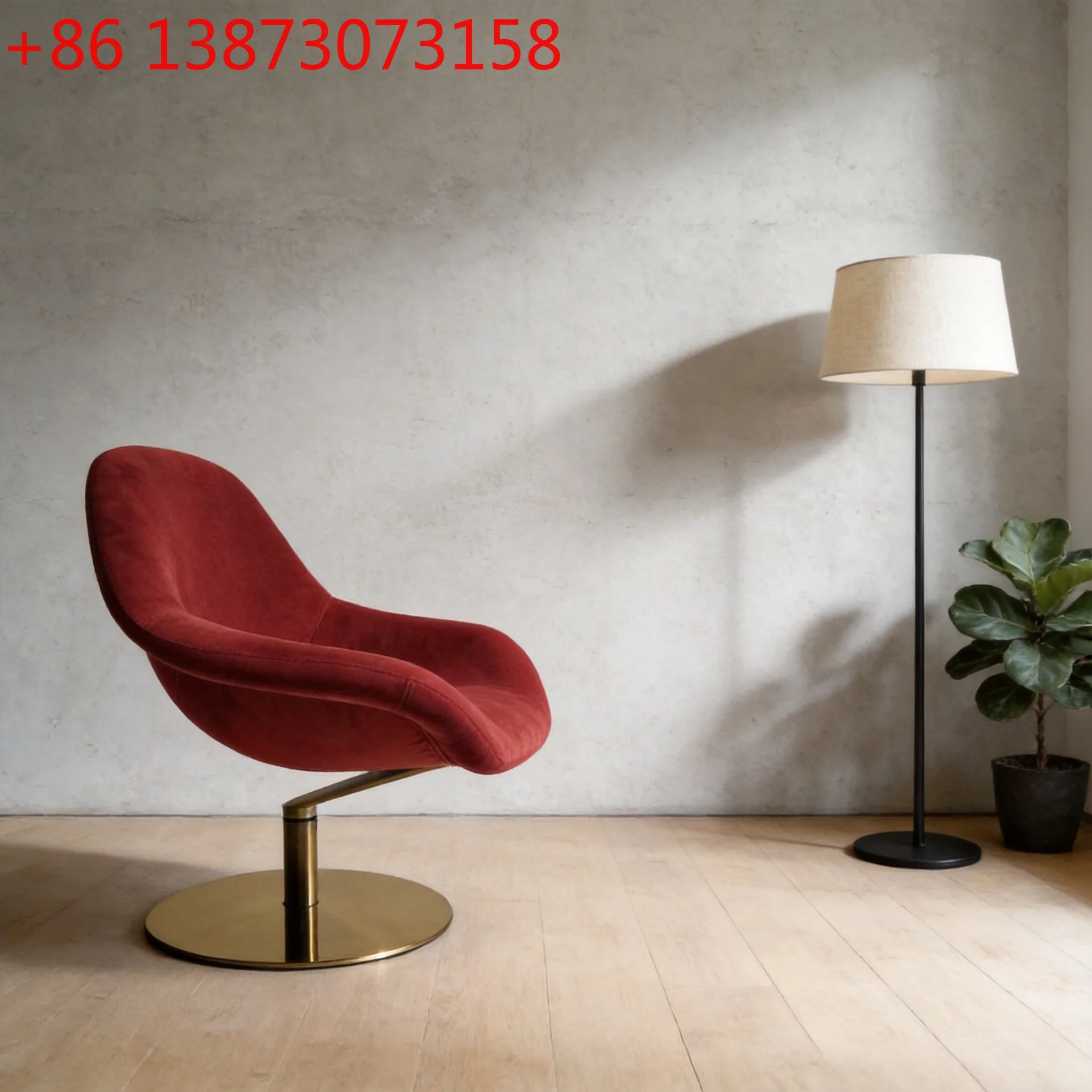 Modern designer fiberglass Italian minimalist living room bedroom single sofa