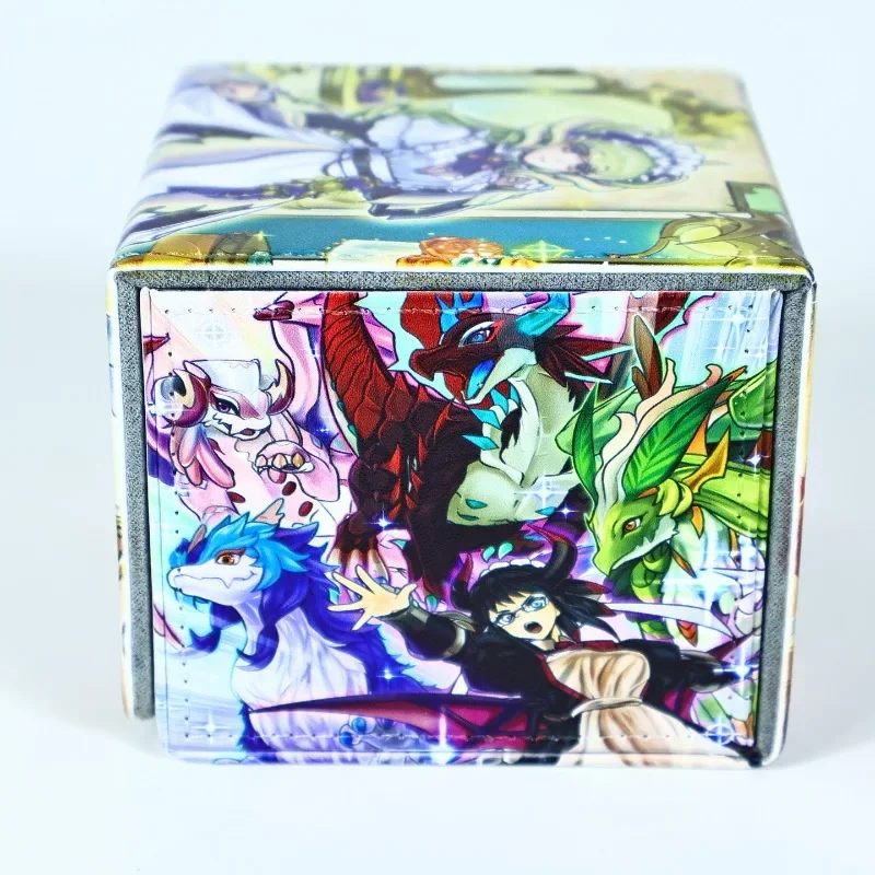 جديد يو غي أوه! الغسيل Dragonmaid الجلود علبة من البطاقات المغناطيسية الكرتون صالون Dragonmaid سعة كبيرة مجلس بطاقة الألعاب صندوق تخزين #5