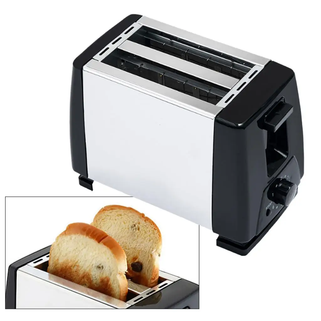 2 スライス自動高速加熱パントースター 750 ワットステンレス鋼電気トースター朝食マシンサンドイッチトースト