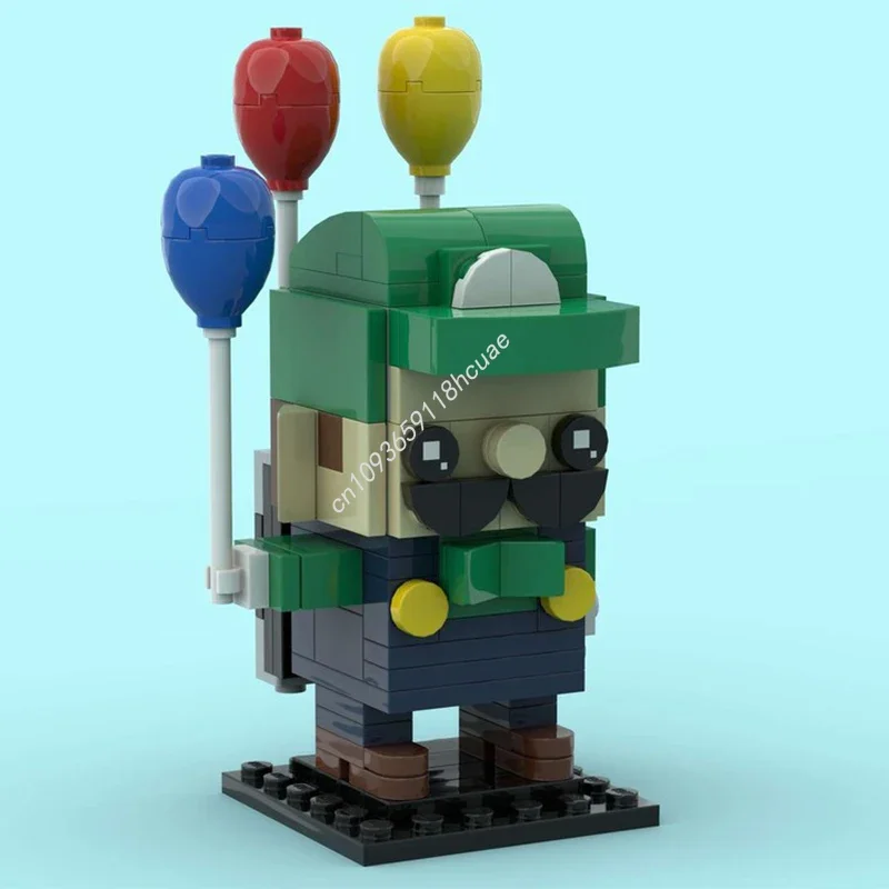129Pcs Moc Green Brs Balloon Edition Brickheadz Model Building Blocks Assemble Education Craft Toys Christmas Gifts-image