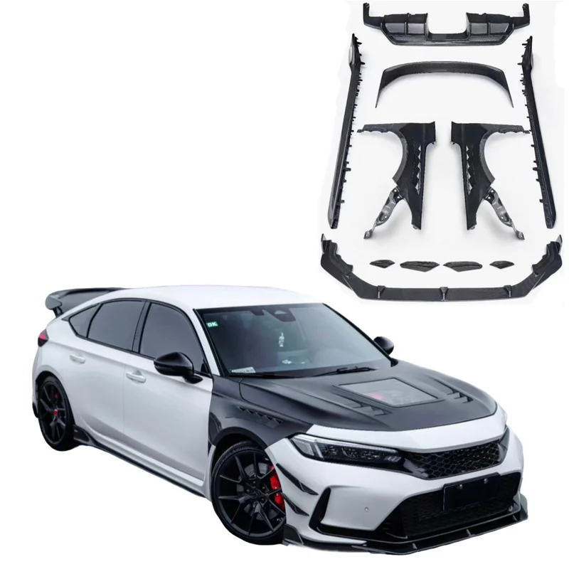 High Quality CT Style Dry Carbon Fiber Body Kit Front Lip Fender Side Skirt Spoiler Rear Diffuser Exterior Upgrade Parts