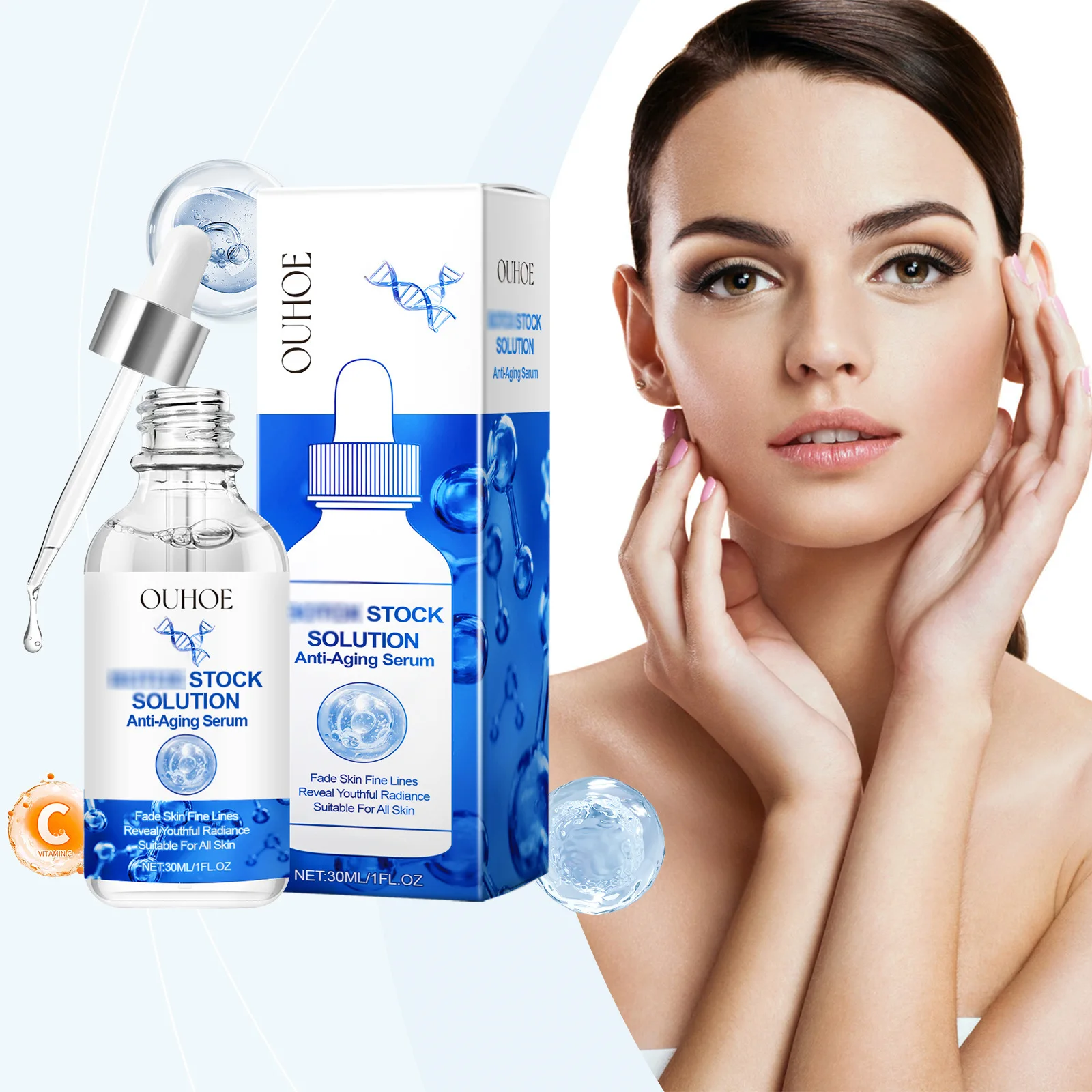 OUHOE Anti-Wrinkle Original Essence Firming Light Stained Fine Pores Brightening Skin Hydrating Moisturizing Facial Essence