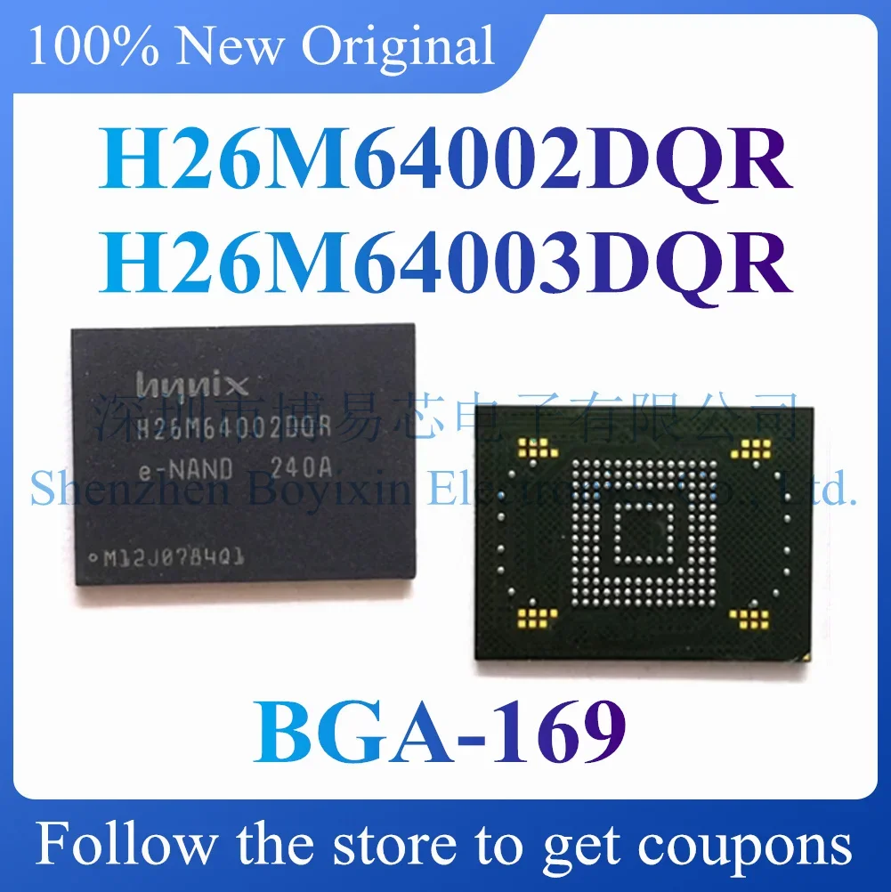 

NEW H26M64002DQR H26M64003DQR Original and genuine memory BGA-169