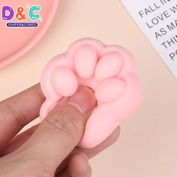 1Pcs Cute Pink Small Cat Paw Slow Rebound Fidget Toy Cat Foot Wet Soft Finger Pinch Decompression Soft Toy Release Toys