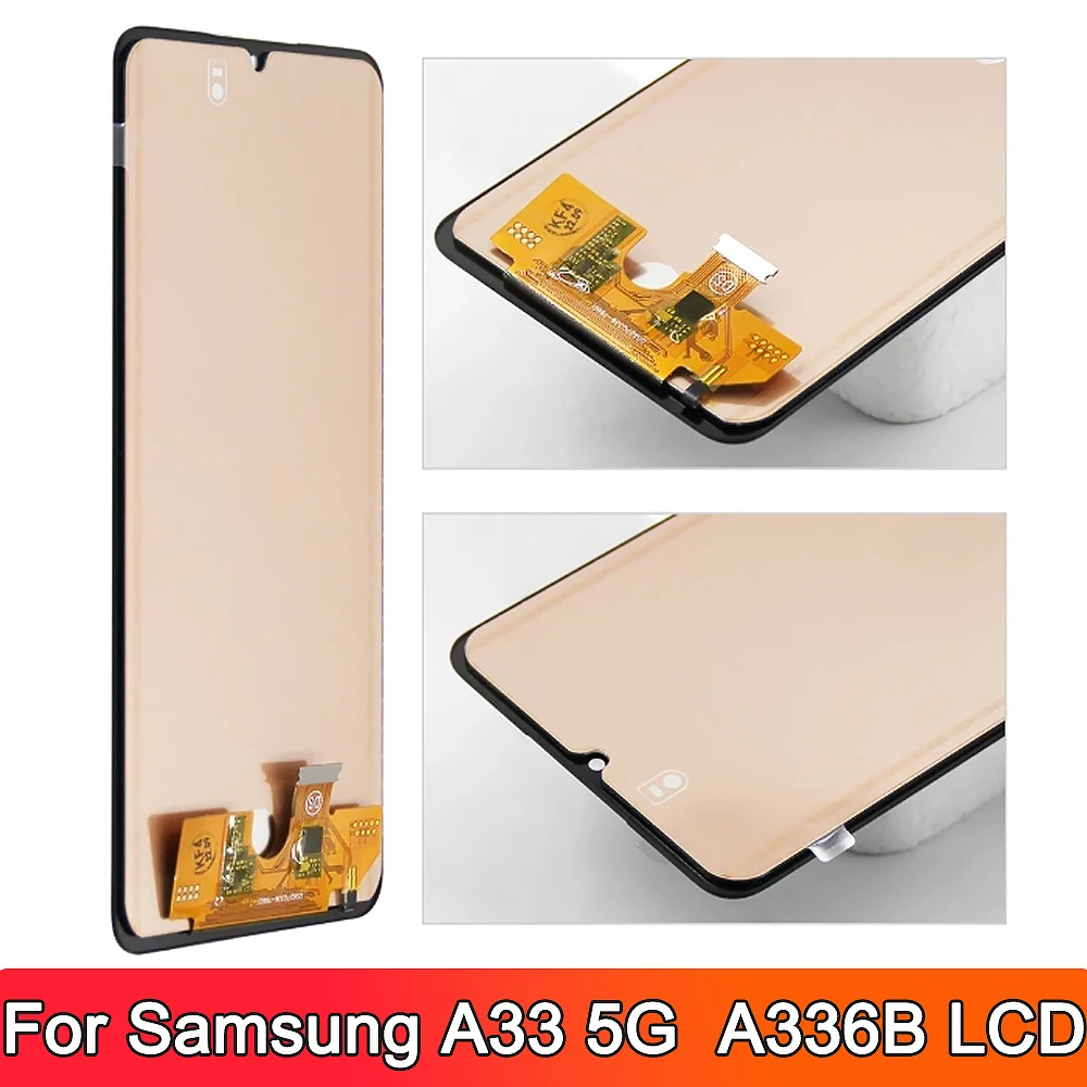 tft A33 5G Display Screen Replacement, for Samsung Galaxy A33 5G A336 A336E A336B Lcd Display Digital Touch Screen with Frame