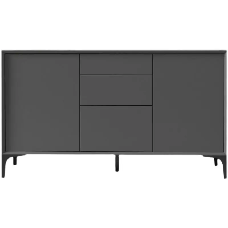 #Rock slab dining side  Modern simple tea cabinet Integrated storage cabinet against the wall Living room cabinet Light lu