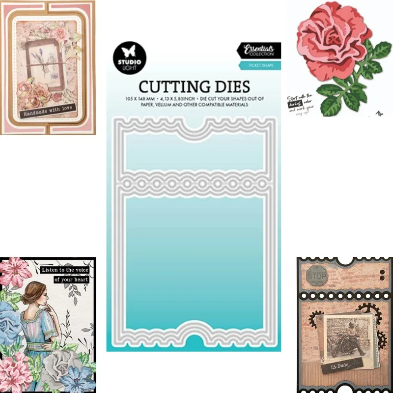 

Новые металлические вырубные штампы 2026 года: Изогнутые внутрь углы прямоугольника для скрапбукинга и изготовления бумаги