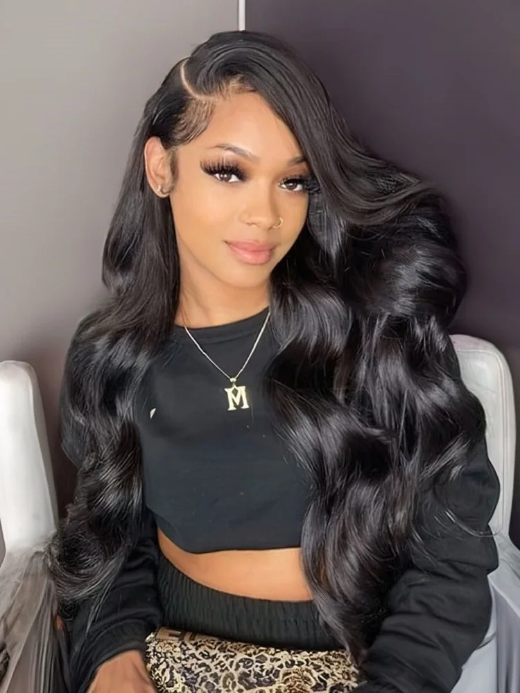 

Brazilian Wigs Human Hair 32 inch 13x4 Transparent Lace Frontal Wig Body Wave Pre Plucked Lace Front Human Hair Wigs For Women