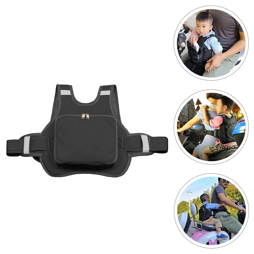 Children's Cycling Strap Baby Carrier Motorcycle Harness Leash for Kids Belt Adjustable Reflective Strip Seats Protection Bike