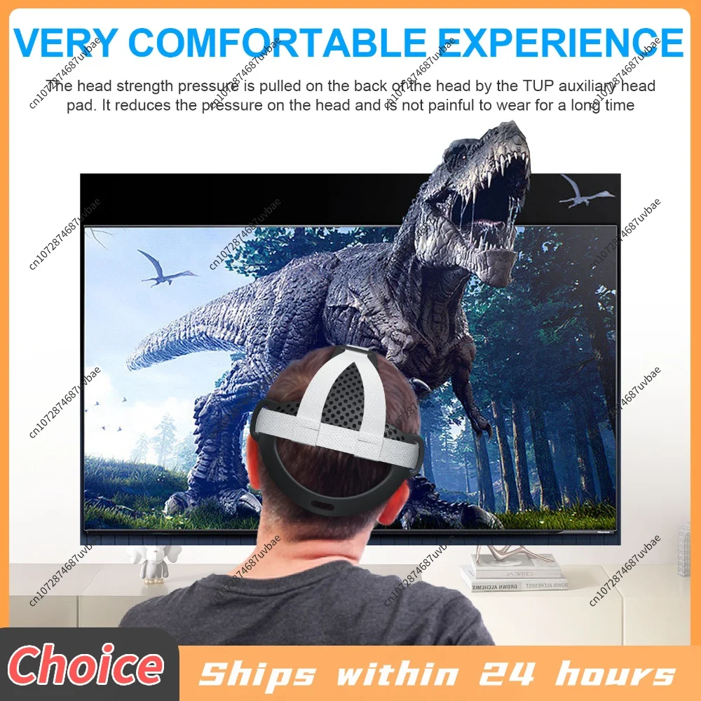 TPU Head Strap Pad Reduce Pressure Head Strap Pad Cushion Comfortable Compatible with Meta Quest 3 VR Headset