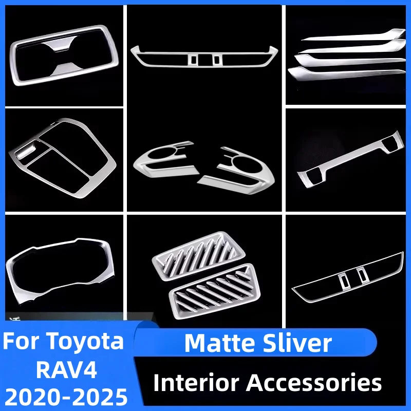 

For Toyota RAV4 XA50 2020-2025 Hybrid Car Central Control Air Conditioning Vent Outlet Cover Rear Kick Guard Car Accessories