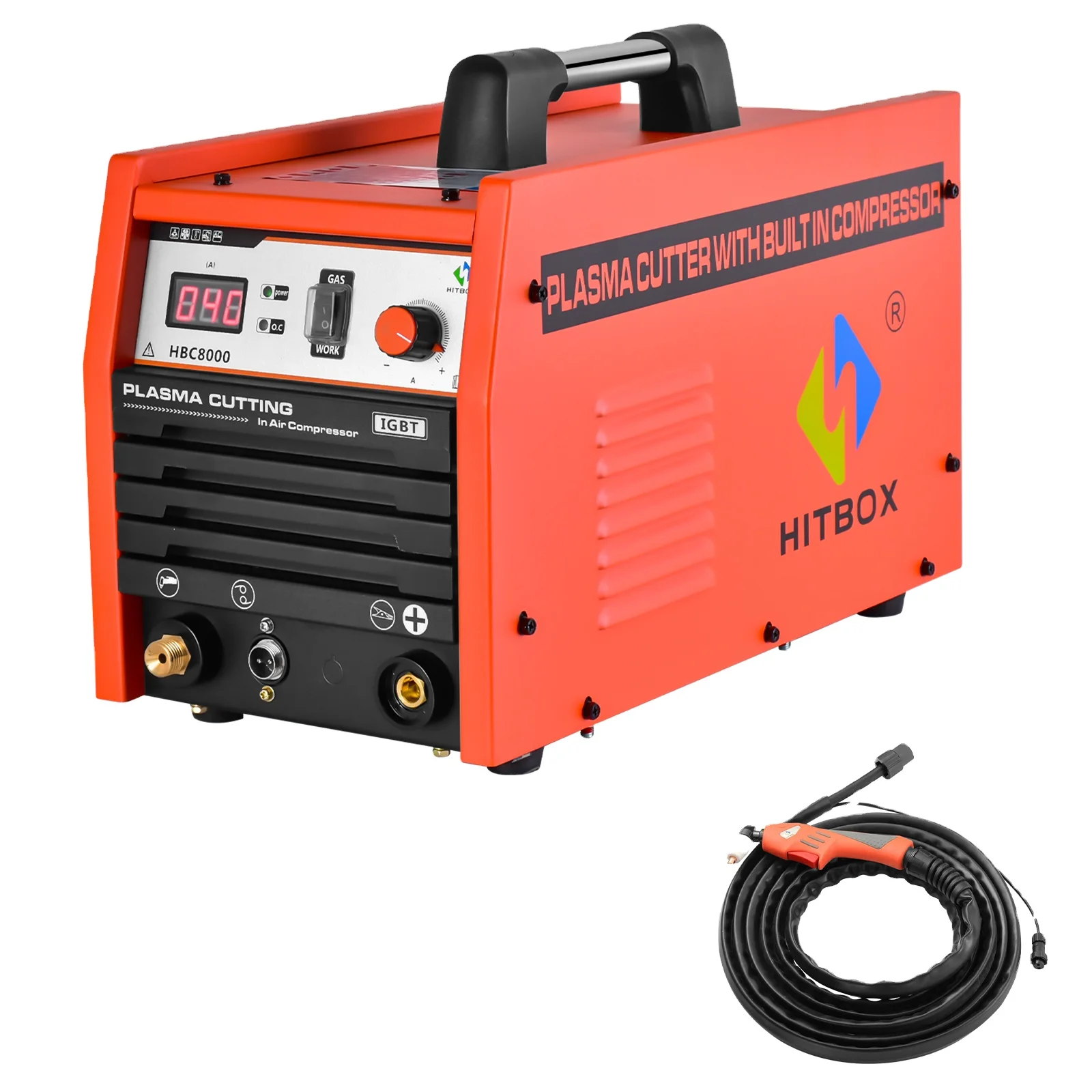 HITBOX HBC8000 Plasma Cutter With Quiet Air Compressor
