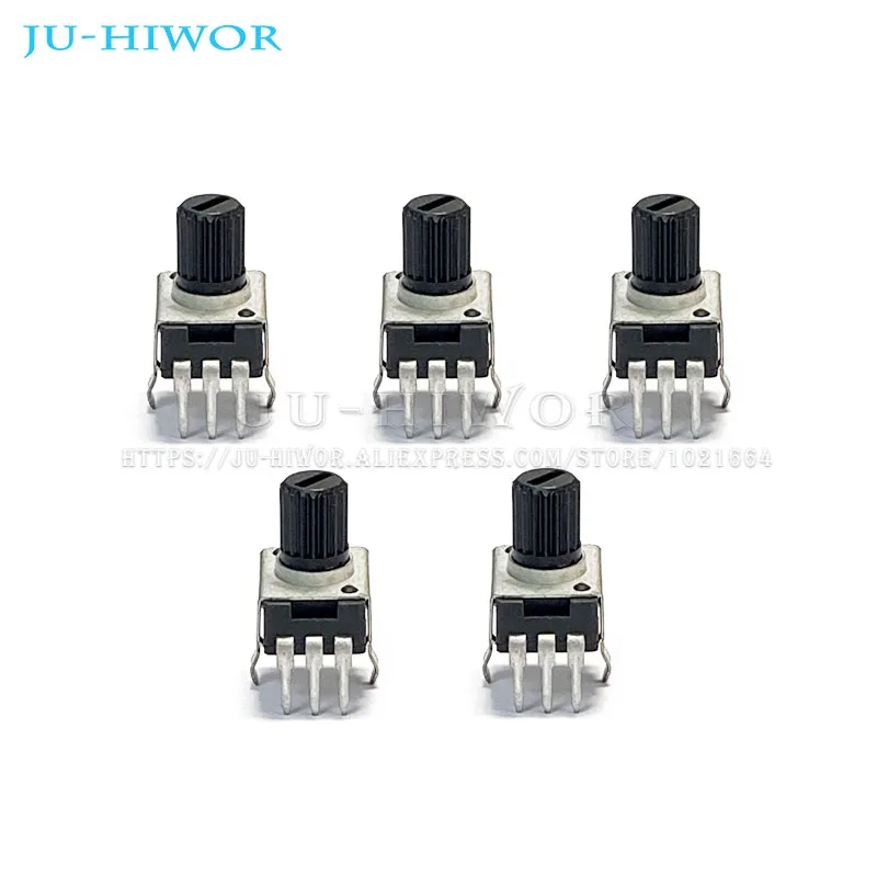 10pcs RV09 0932 3Pin Vertical Potentiometer 7.5mm Handle 1K 2K 5K 10K 50K 100K 1M Adjustable Resistor Potentiometer Switches