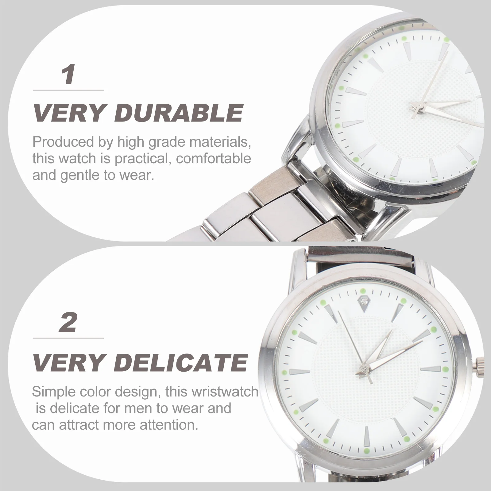 

Luminous Stainless Steel Band Watch Simple Color Design Precise Mechanical Movement Adjustable Strap Stylish Male Wristwatch