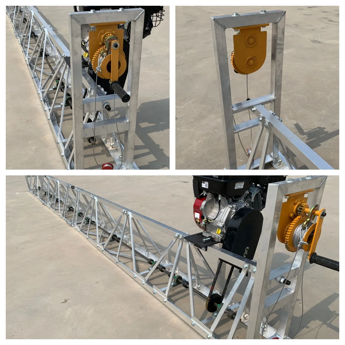 شعاع تروس الخرسانة المصنوع من الألومنيوم المضاد للتآكل بطول 9 أمتار لبناء الطرق والجسر