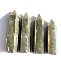 Natural Rare Copper Pyrites Wand Healing Crystals Tower Six Siege Point Minerale Gemstone Obelisk Crystal Point Reiki Chakra 1pc