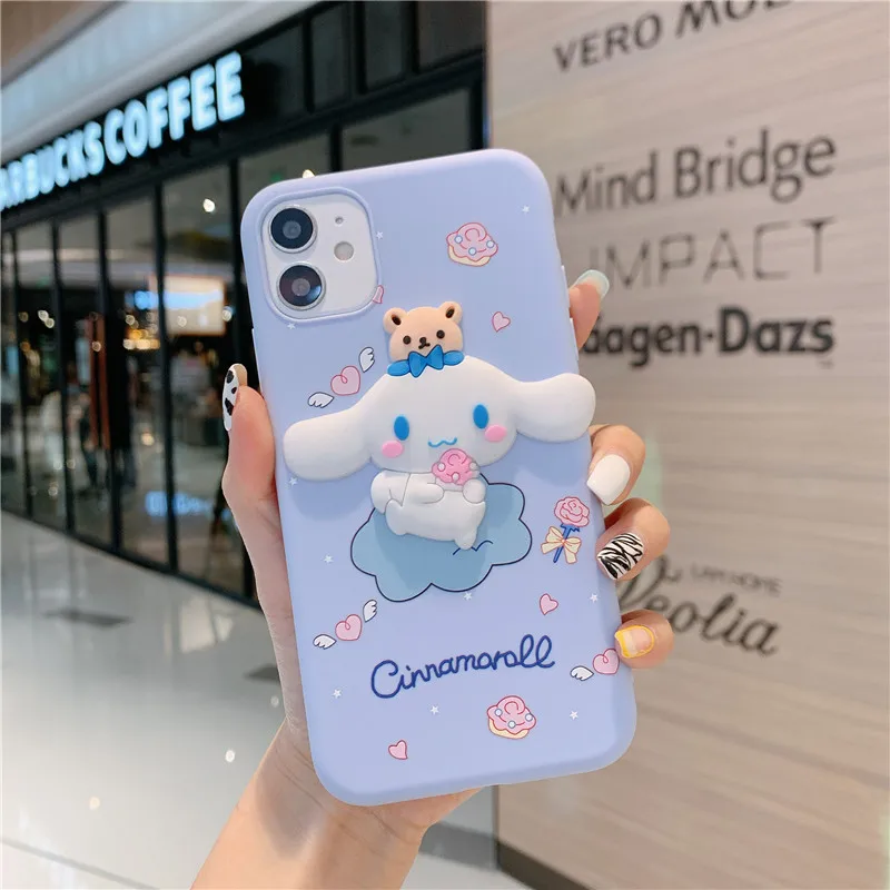 New popular model suitable for iphone15 cartoon apple 16 mobile phone case cinnamons dog Melodys cute three-dimensional silicone