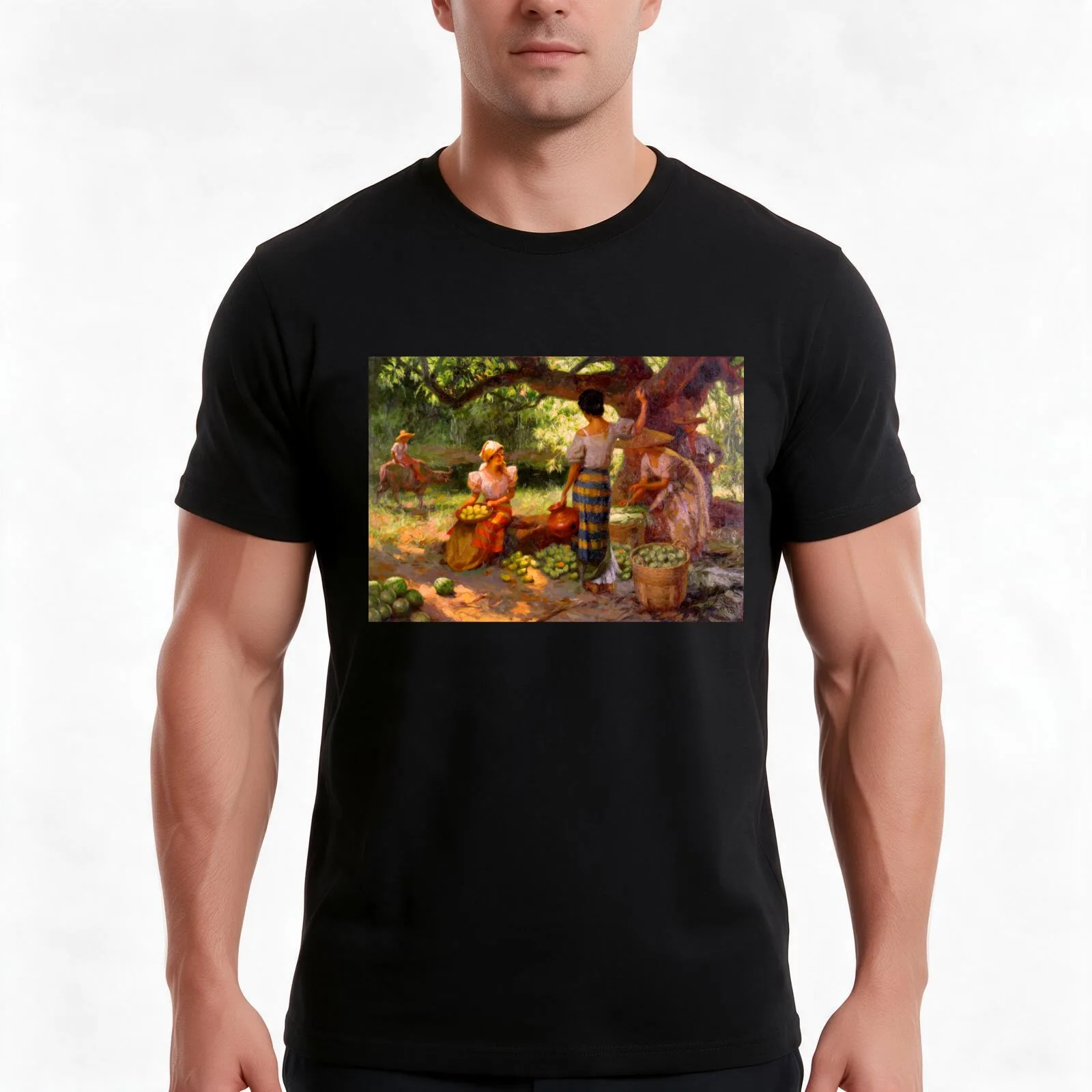 The Fruit Pickers Under the Mango Tree T-Shirt, Summer Casual Cotton Tee, Oversized Streetwear Tops, Vintage Graphic Print