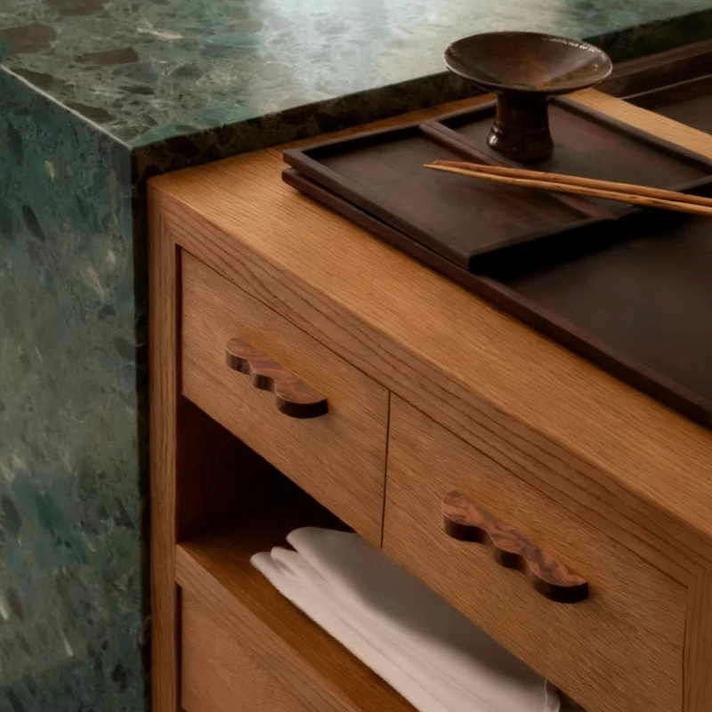 Holzgriffe Natürliche Küchenmöbel Holzgriff Massivholzgriffe für Schränke und Schubladen Kleiderschrank Kommode Garderobe Griffe – Detail 6