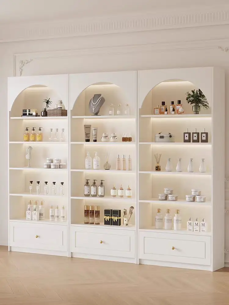 Custom.Funroad Retail Shelf Cosmetic Bag Steel Wood Display Rack 4 Layers Customizable Multifunctional Popular Display Rack