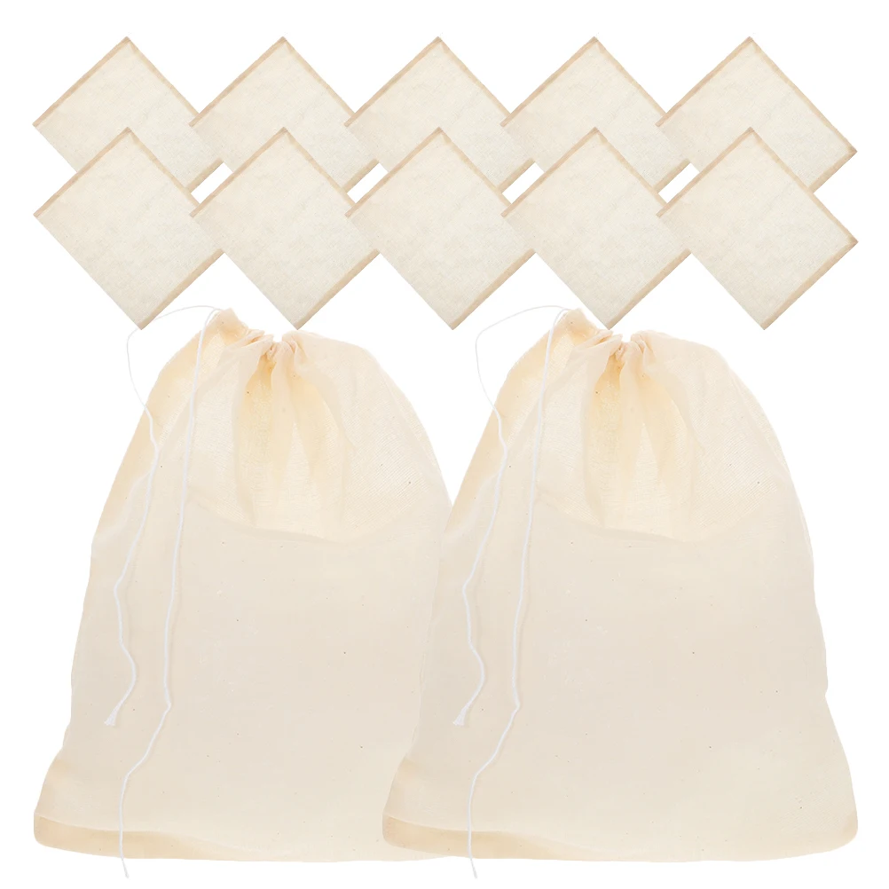 

20 Pcs Drawstring Soup Bag Spice Strainer Bags Reusable Food Pouches Sachet Mesh Socks Dumpling Cotton Gauze Cloth