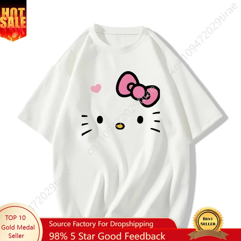 

Sanrio Hello Kitty Short Sleeve Tee Iconic Design for Casual Wear, Comfortable Stylish Perfect for Everyday Outfits