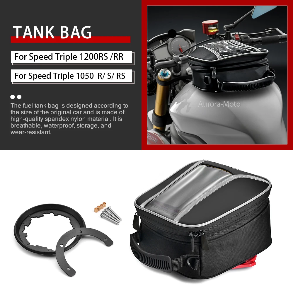 

Motorcycle Navigation Fuel Tank Bag Flange For Trident 660 Speed Triple 1050 R/S/RS 1200RS 1200RR