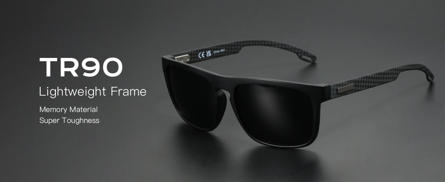 ZENOTTIC Retro-Sonnenbrille, quadratisch, polarisiert, für Herren, leicht, TR90-Rahmen, UV400-Schutz, modische Sonnenbrille, ZS3209 – Detail 9