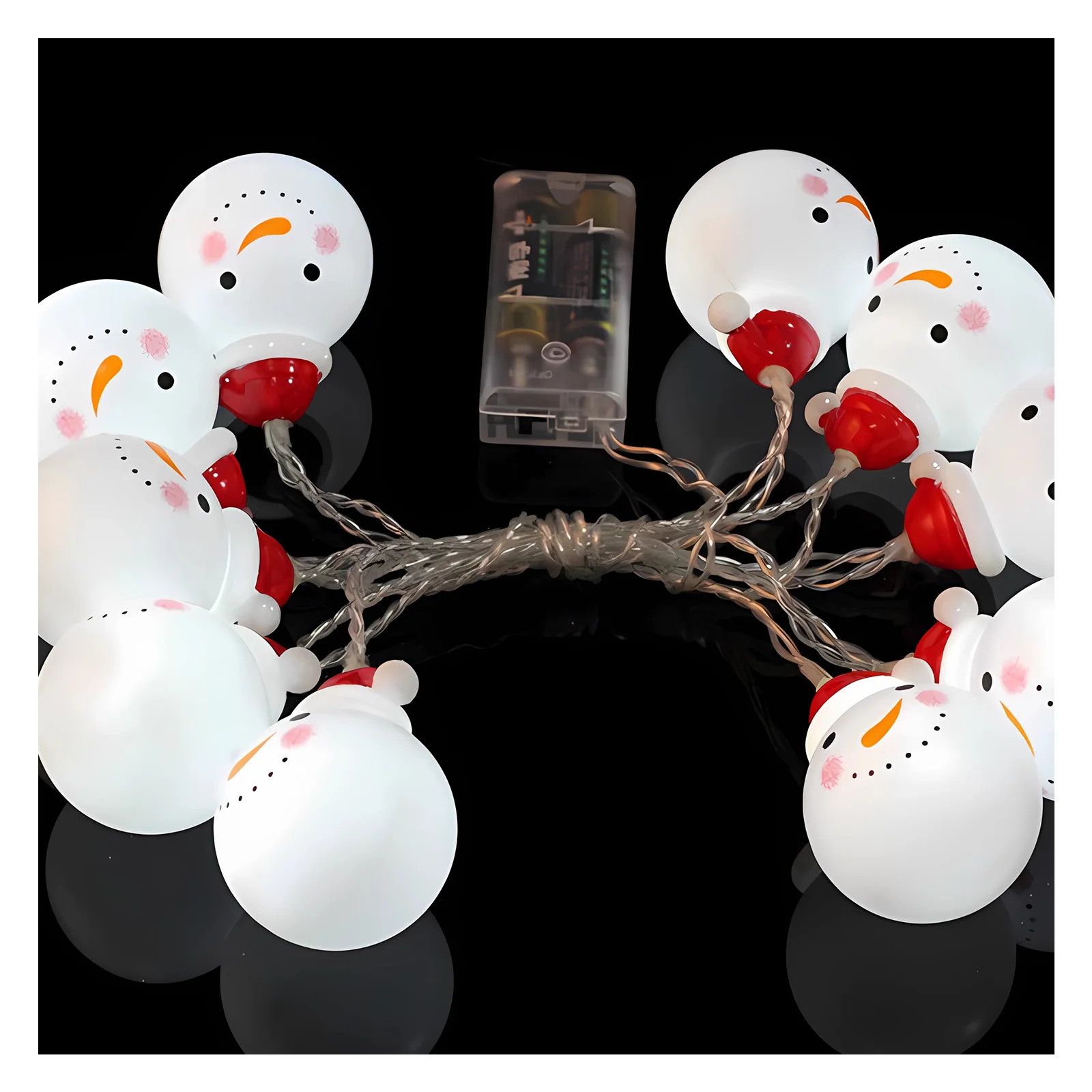 2M Snowman String Lights Christmas Decorations String Lights with 10 Decorations Lights