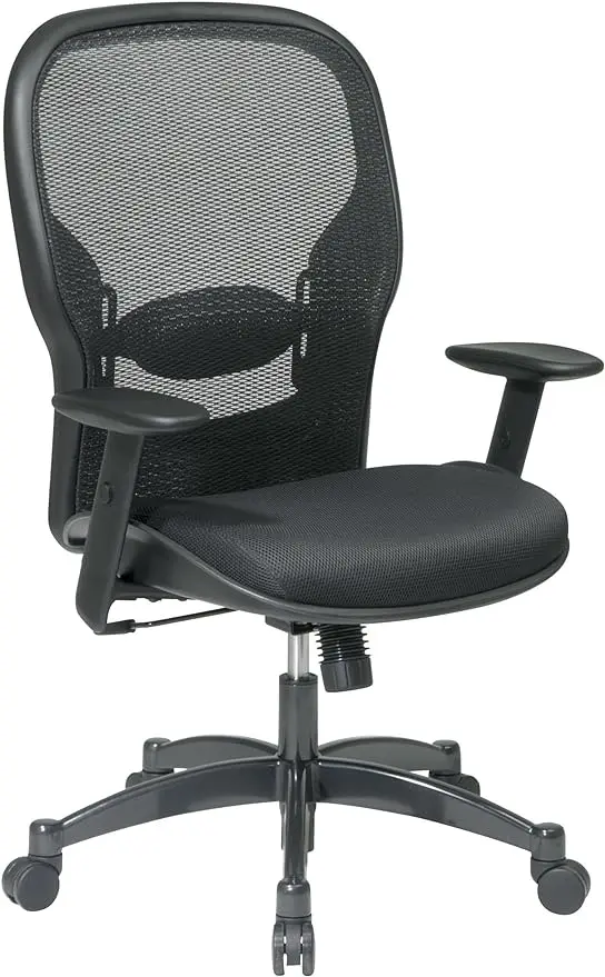 

Seating Breathable Mesh Black Back and Padded Mesh Seat, 2-to-1 Synchro Tilt Control, Adjustable Arms and Lumbar Support w