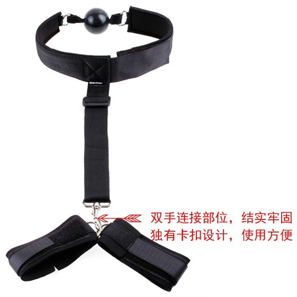 18 adult sex toy mouth plug ball SM alternative bondage passionate handcuffs binding toy Couple flirting and sexual products