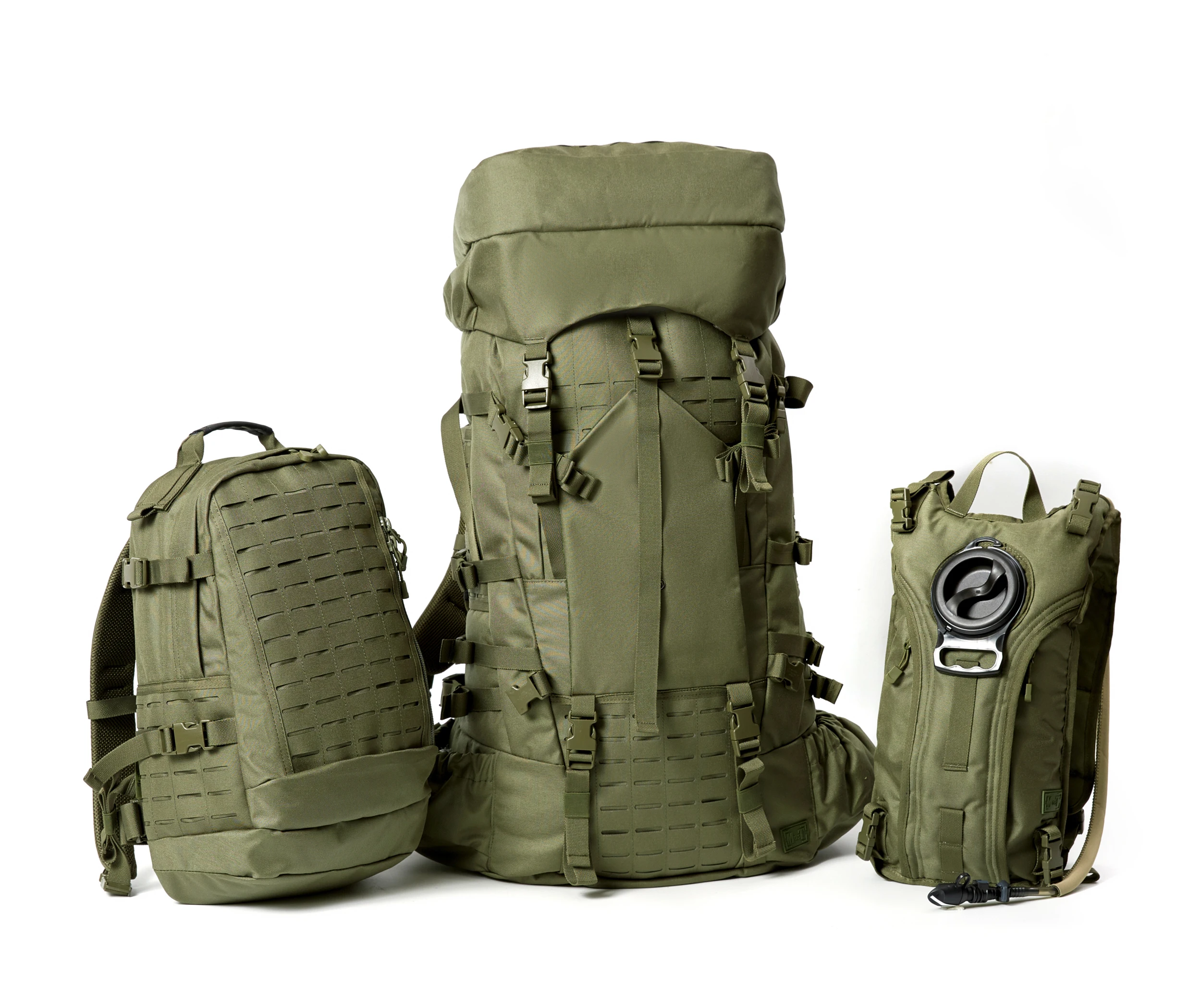 Akmax Tactical Large Rucksack with Detachable Assault Pack, Hydration System, Padded Straps & Waist Belt, Metal Frame