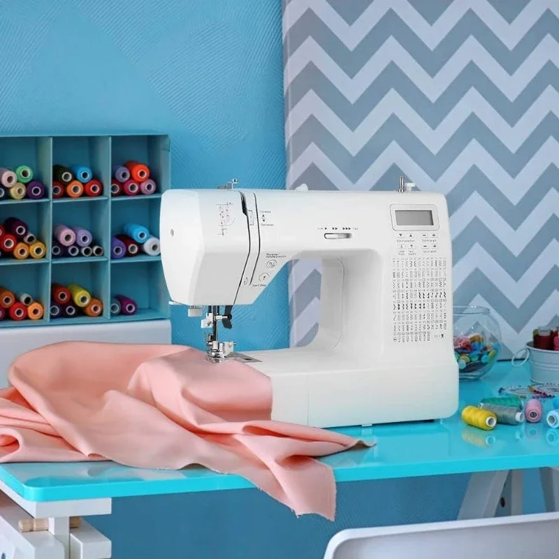 Portable Sewing Machine Computerized Embroidery Sewing Machine with 200 Unique Built-in Stitch and 8 Buttonholes