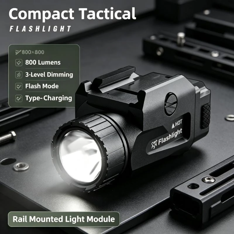 Usb Rechargeable 800Lm Torch Tinsol Equips Quick Release Bracket For Picatinny Rail Diy Model Modification Projects