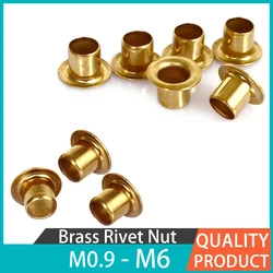 Brass Tubular Rivets Double-sided Circuit Board PCB Nails Nut Metal M0.9 M1.3 M1.5 M2 M2.5 M3 M4 M5 M6 Copper Hollow Rivet Nuts