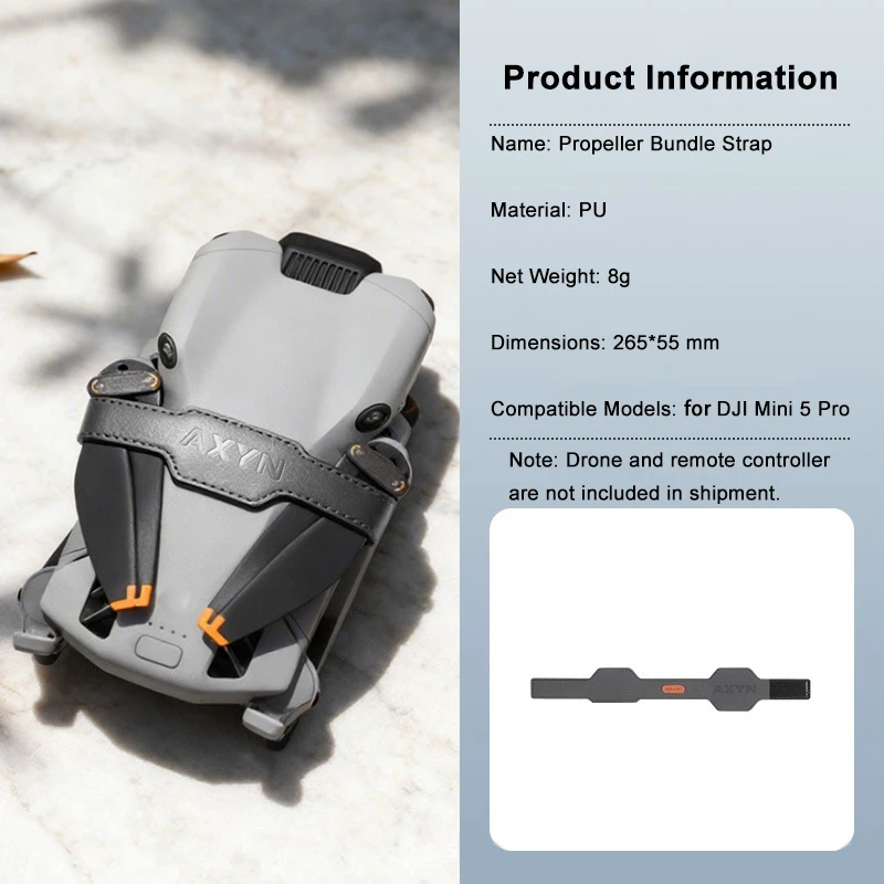 

For DJI Mini5 PRO Propeller Holder Strap Propellers Stabilizer Protector PU Leather Props Blade Fixed Tie Accessories
