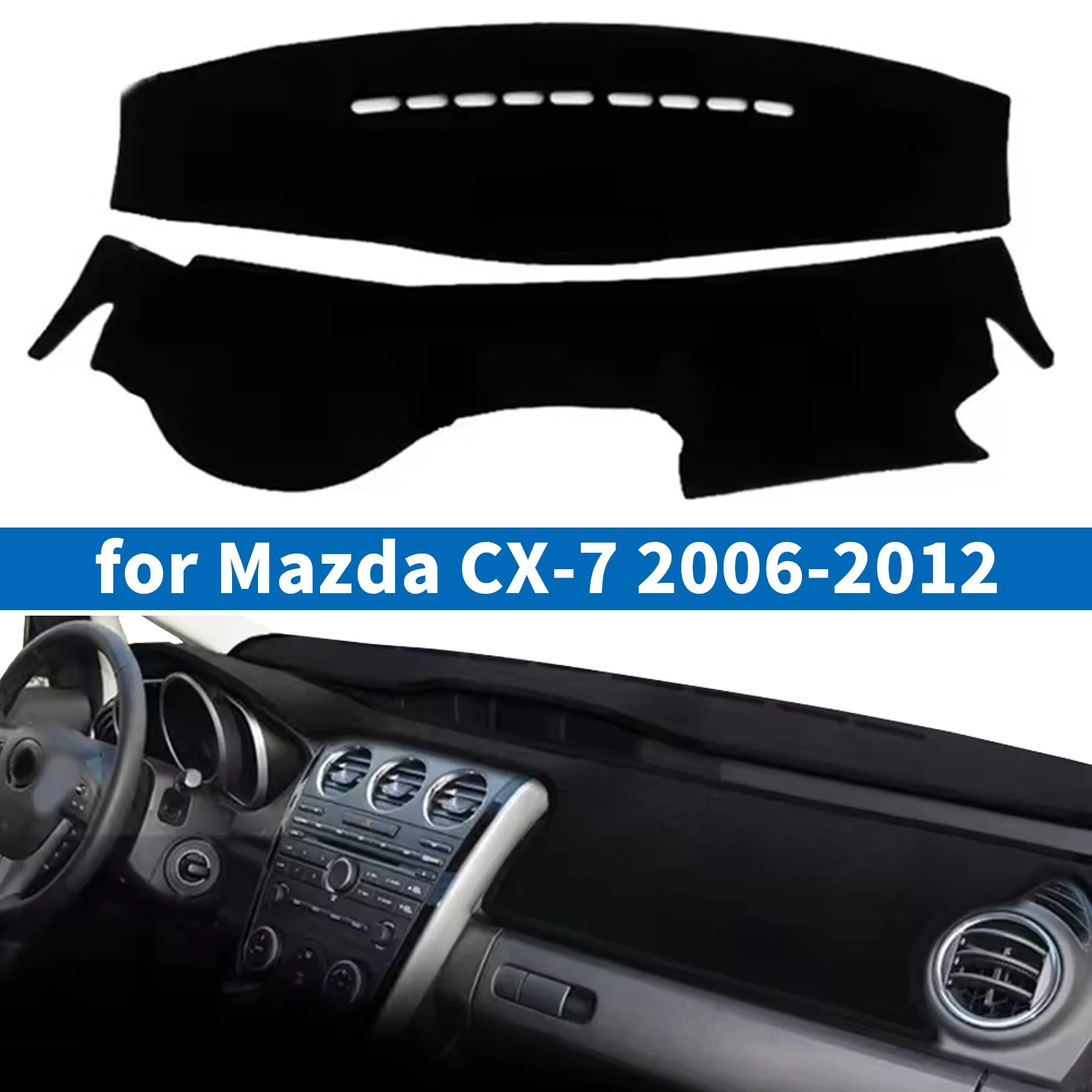 Car Dashboard Mat for Mazda CX-7 CX7 CX 7 2006 2007 2008 2009 2010 2011 2012 Sunshade Protective Carpet Dash Pad Dashmat