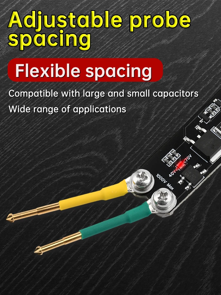 1000V High Voltage Capacitor Discharge Pen AC/DC Constant Temperature Discharge Probe Adjustable Dual LED Indicator Lights