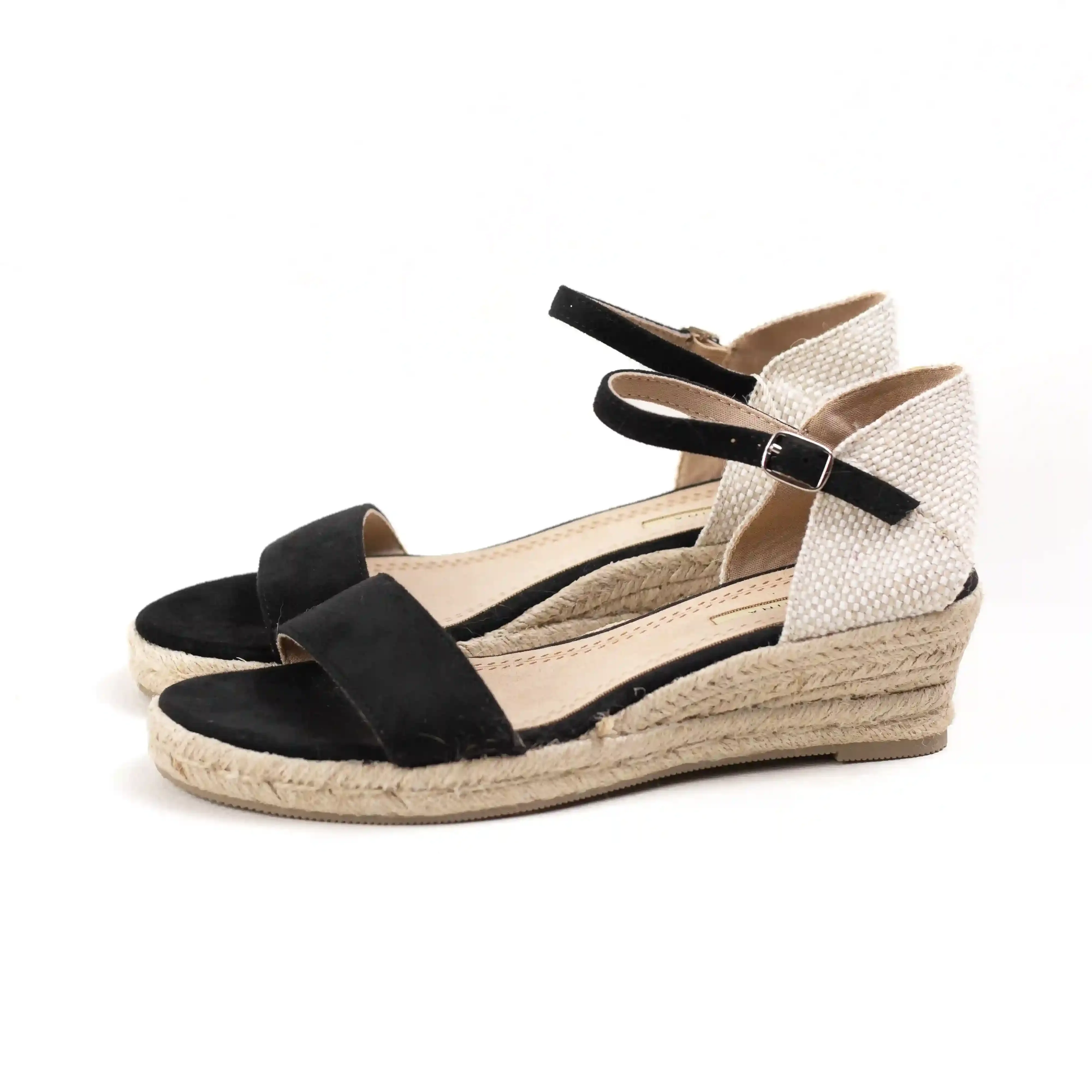 Mini esparto wedge sandals with buckle corina mynzi #4